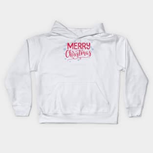 Merry Christmas Hand Lettering Kids Hoodie